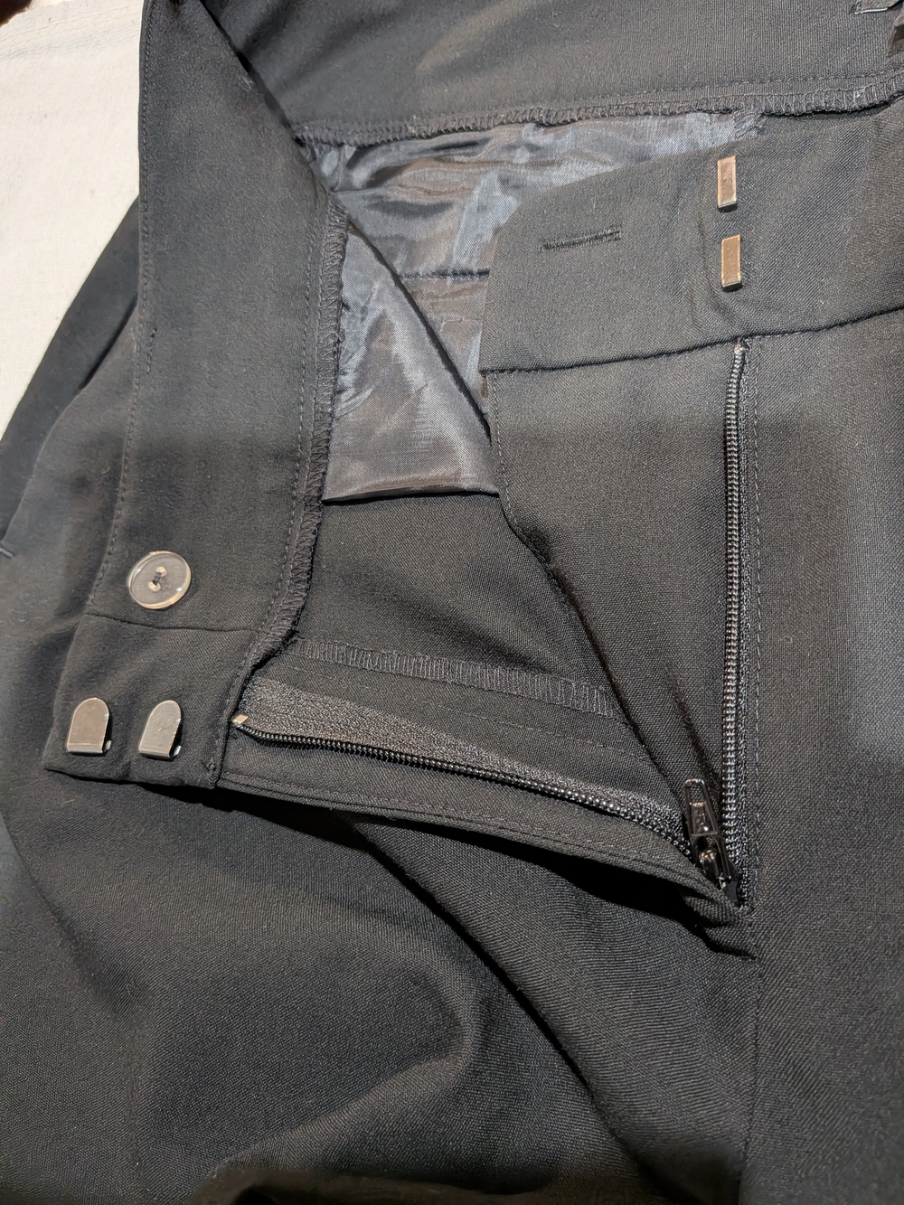 Black Straight Leg Dress Pants Work Career Office Trousers - Picture 4 of 10
